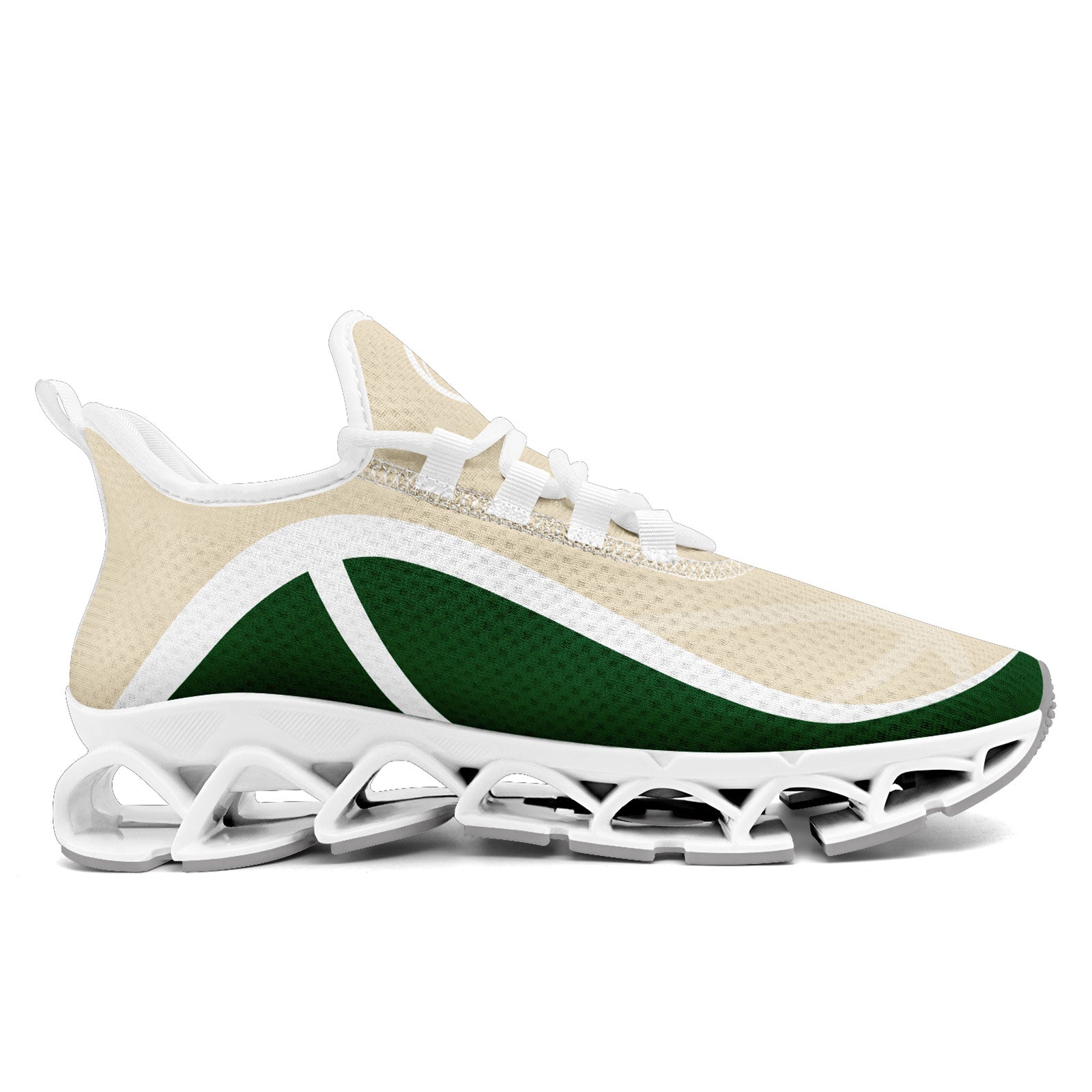 Custom Green Cream Maxsoul Sneakers - Personalized Comfort Shoes FN003XD D020391 Size 14 | Trendy Casual Wear for Men & Women, Perfect for Walking, Gym, and Street Fashion