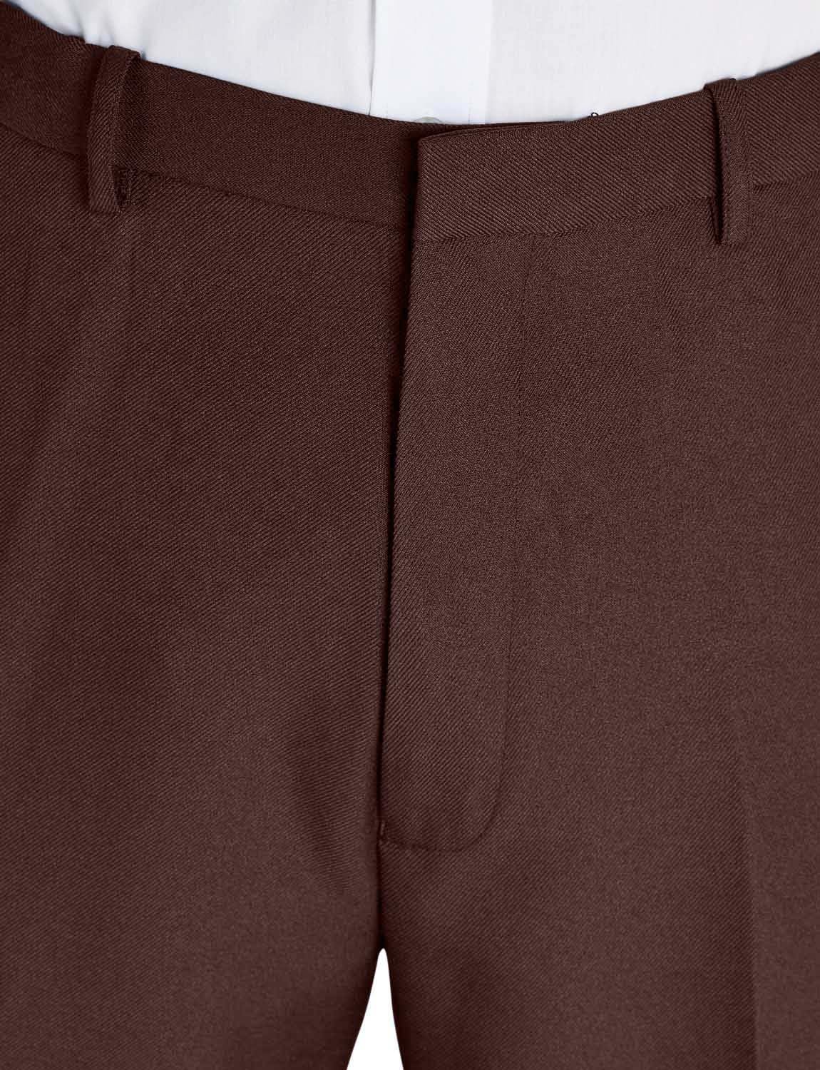 Men's Stretch Waist Formal Work Pants - Comfortable Dress Slacks with Hidden Elastic Waistband for Office, Business & Professional Occasions