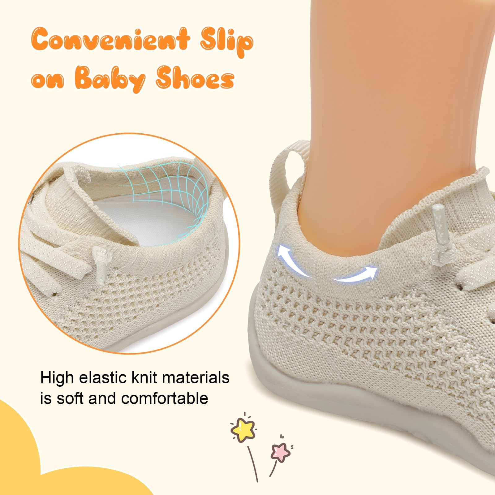 **Best Baby First Walking Shoes for Boys & Girls - Soft, Breathable Slip-On Sneakers for Toddlers - Perfect for Indoor & Outdoor Playtime**