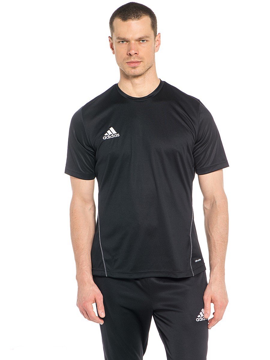 adidas Core 15 Training Jersey - Men's Breathable Workout Shirt for Gym & Running | Moisture-Wicking Performance Top for Basketball, Soccer & Fitness Training