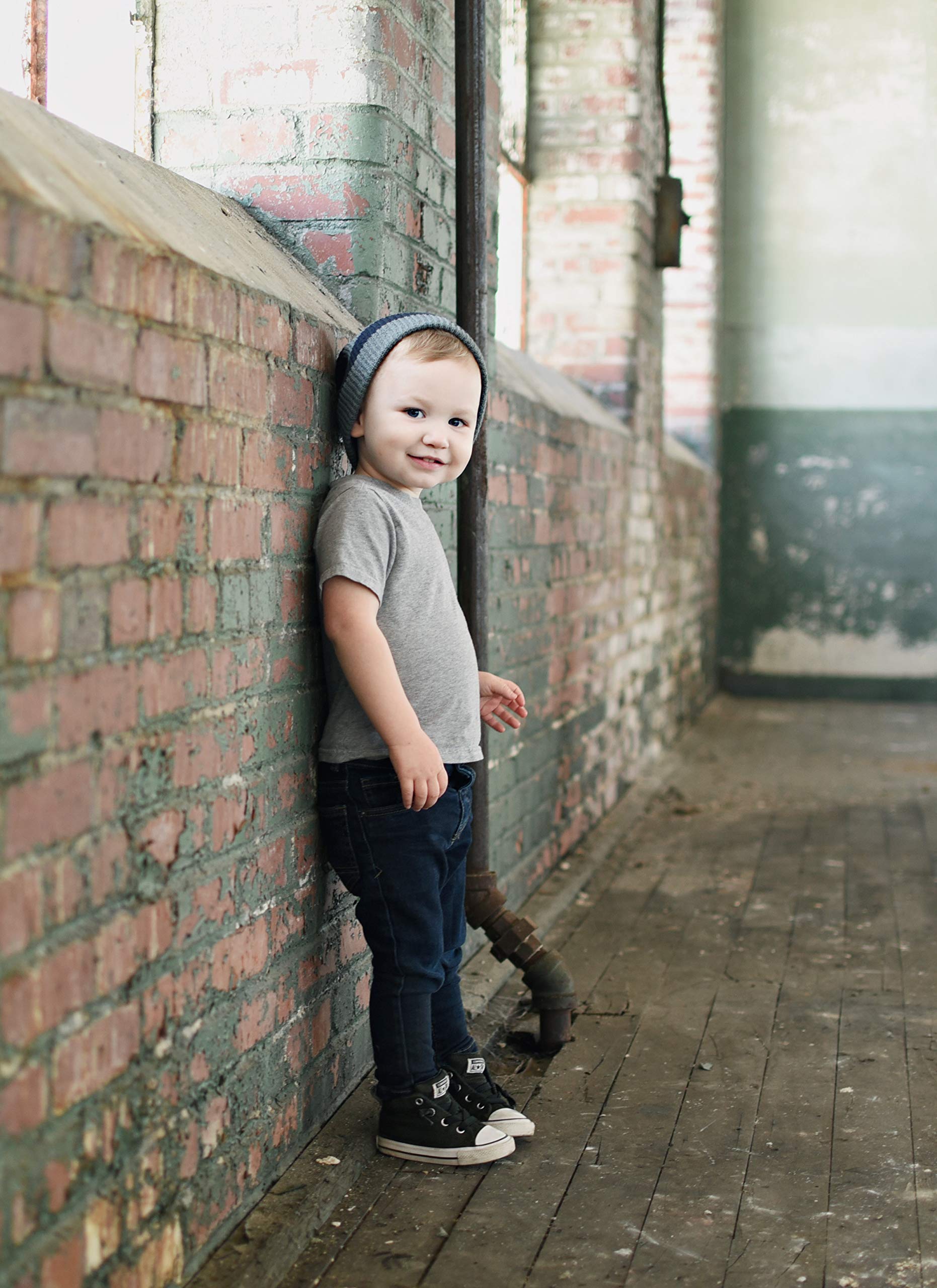 Born to Love Baby Boy's Striped Beanie Hat - Soft Cotton Newborn Infant Winter Cap for Boys - Perfect for Outdoor Activities, Photo Shoots & Cold Weather Protection