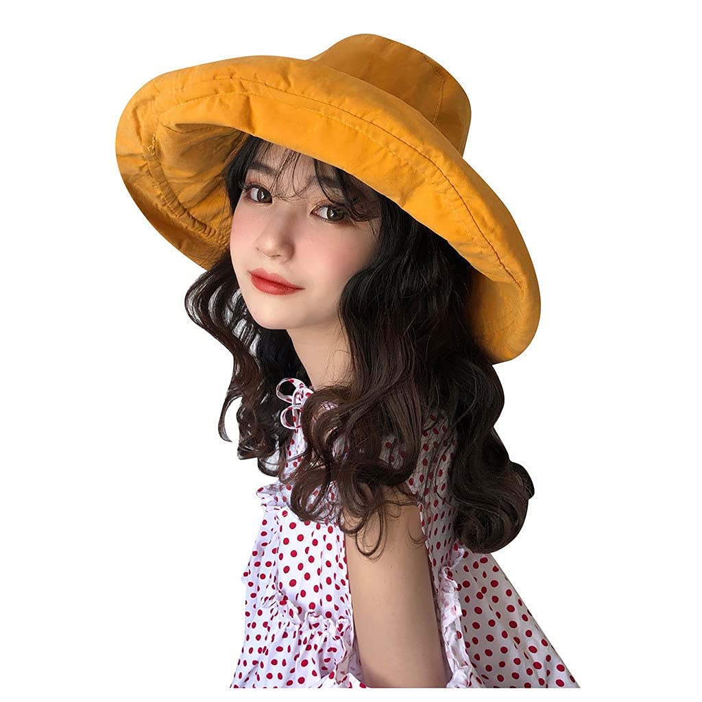 Elegant Wide Brim Beach Hat for Women - Foldable Fashion Solid Color Casual Baseball Cap - Perfect for Summer, Travel, and Outdoor Activities