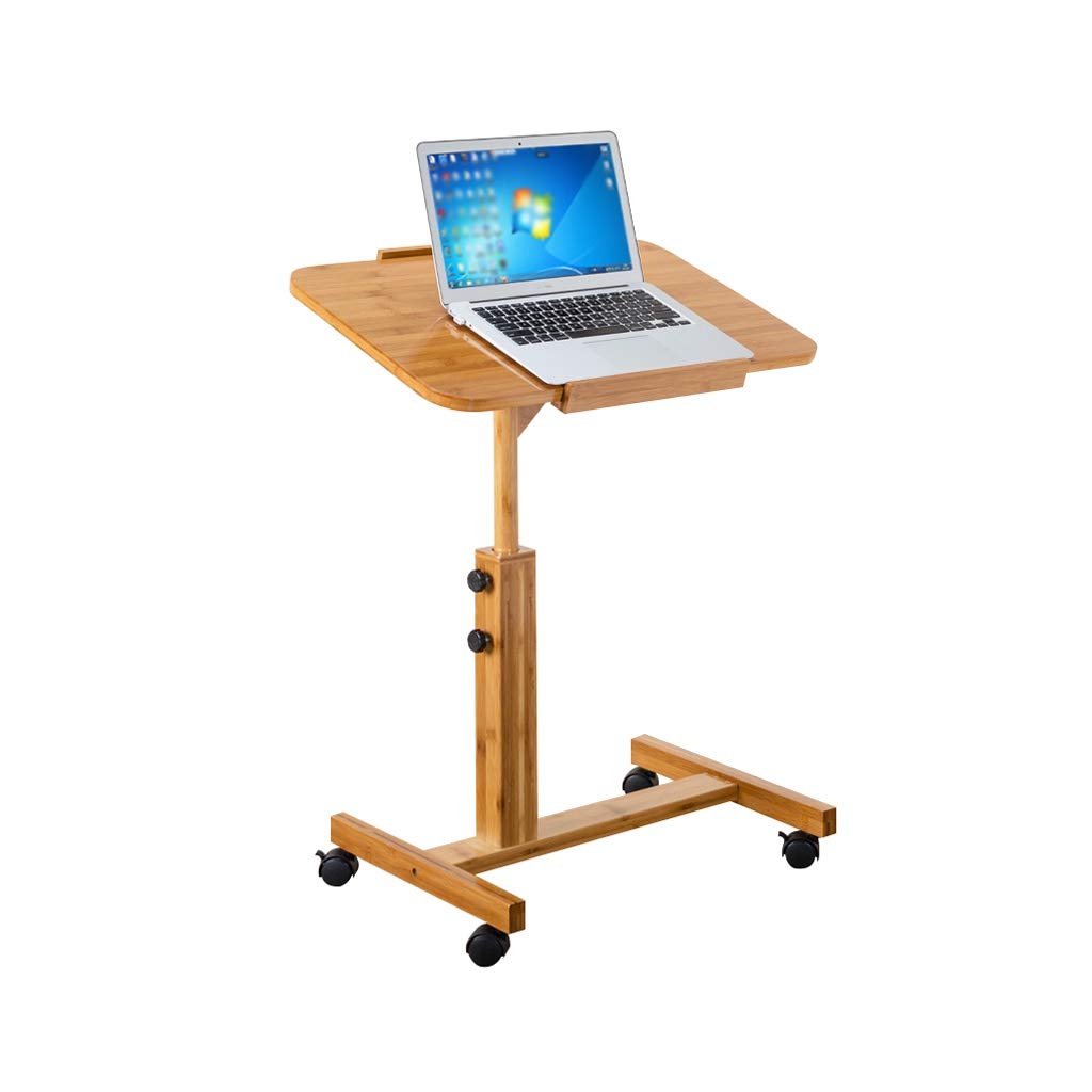 Portable Bamboo Laptop Stand with Drawer - Foldable Adjustable Notebook Table for Bed, Desk & Office (60x40x62-94cm) | Perfect for Working, Gaming & Eating in Bed