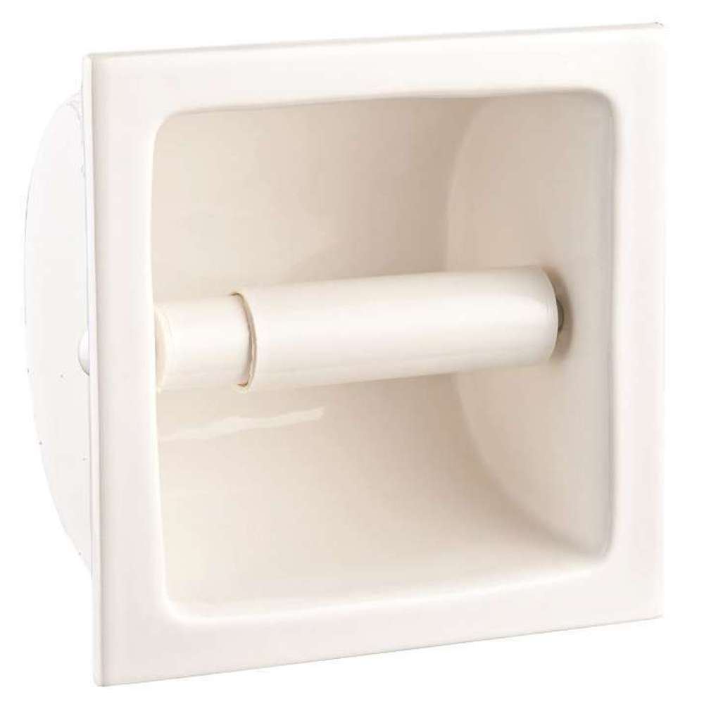DTA Recessed Paper Holder 150 x 150mm White - Wall Mounted Tissue Box Cover for Bathroom, Kitchen & Office Organization