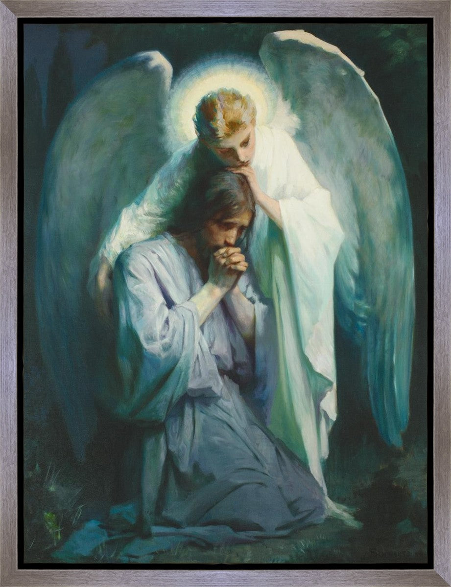 Agony in the Garden Religious Wall Art - Hand-Painted Canvas Gallery Wrap for Home & Church Decor - Perfect for Prayer Rooms, Meditation Spaces & Sacred Interiors