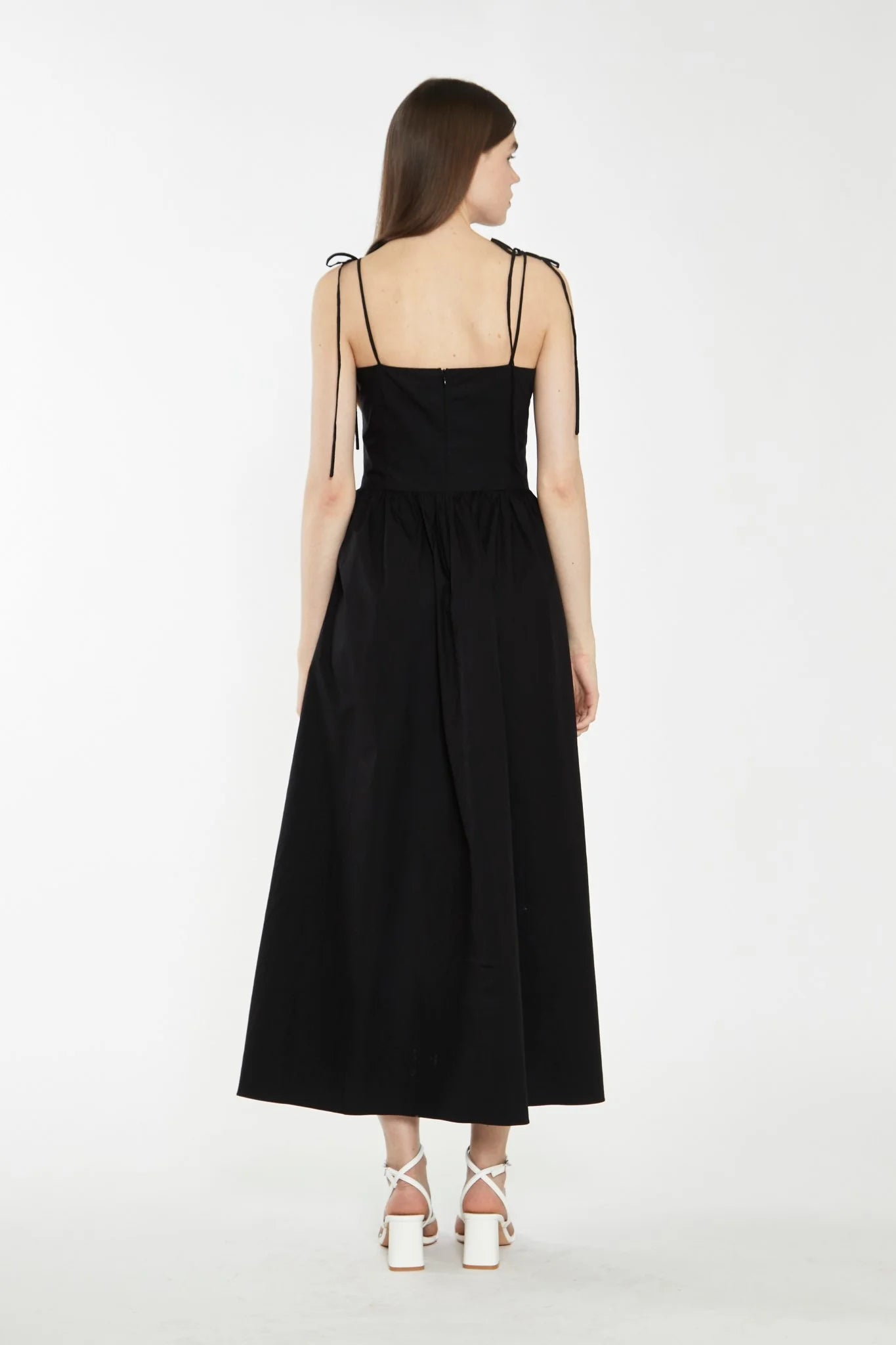 Elegant Black Lace Up Dress for Women - Sexy Bodycon Midi Dress for Party, Date Night & Special Occasions
