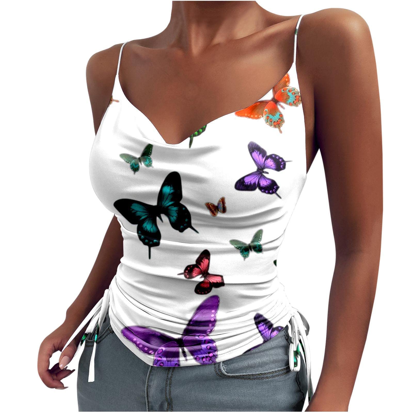 Women's Seamless Tank Tops - Fashion Printed Sleeveless Blouse with Suspenders | Casual Summer Tops, Tees & Shirts for Women | Perfect for Yoga, Beach & Everyday Wear
