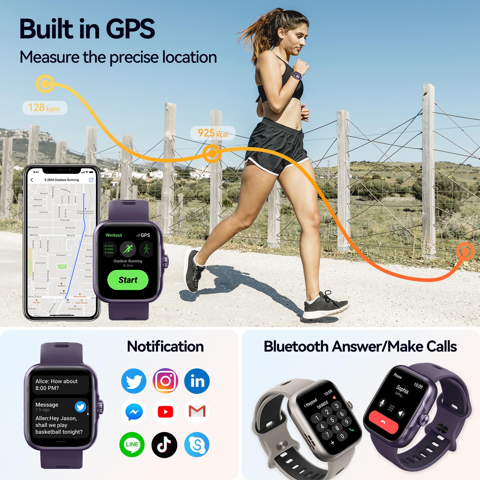 AnyLoop Smart Watch for Men & Women - 1.78