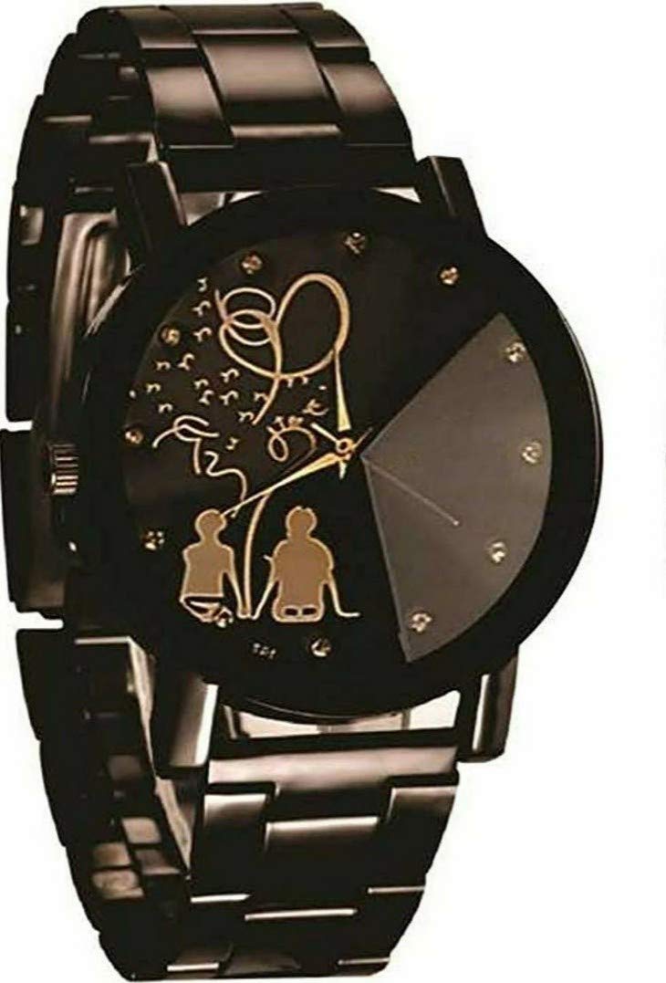 TONSY Analog Black Dial Women's Couple Watch - Stylish Matching Pair for Girlfriend, Wife, or Best Friend - Perfect for Anniversaries, Valentine's Day & Romantic Gifts