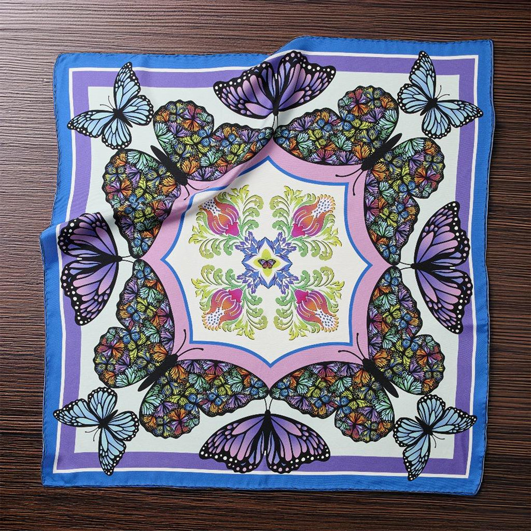 Butterfly Silk Twill Scarf - Elegant Women's Fashion Accessory for Dresses, Parties & Special Occasions | Lightweight & Luxurious Shawl Wrap