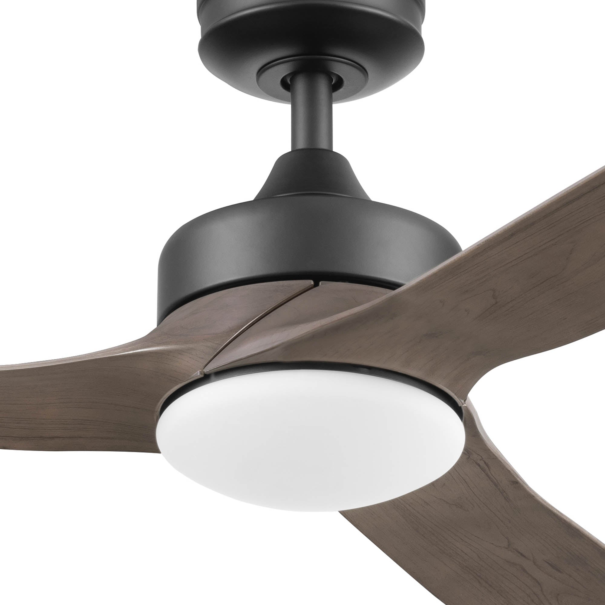 52 Inch Honeywell Lynton Ceiling Fan with Light Kit and Remote Control - Matte Black/Brown Finish - Perfect for Living Room, Bedroom, and Outdoor Covered Patio
