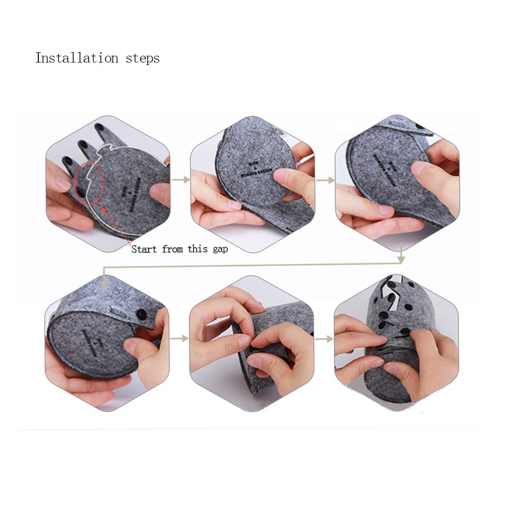 Creative Felt Round Pen Holder - Dark Grey Desk Organizer for Office & Home | Perfect for Pencils, Pens & Stationery Storage