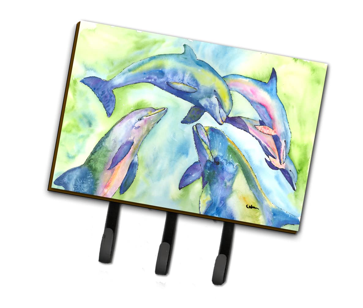 Dolphin-Themed Wall Hook Organizer - Key Holder, Coat Rack & Leash Hanger for Keys, Towels, Aprons | Perfect for Entryway, Bathroom & Pet Accessories Storage