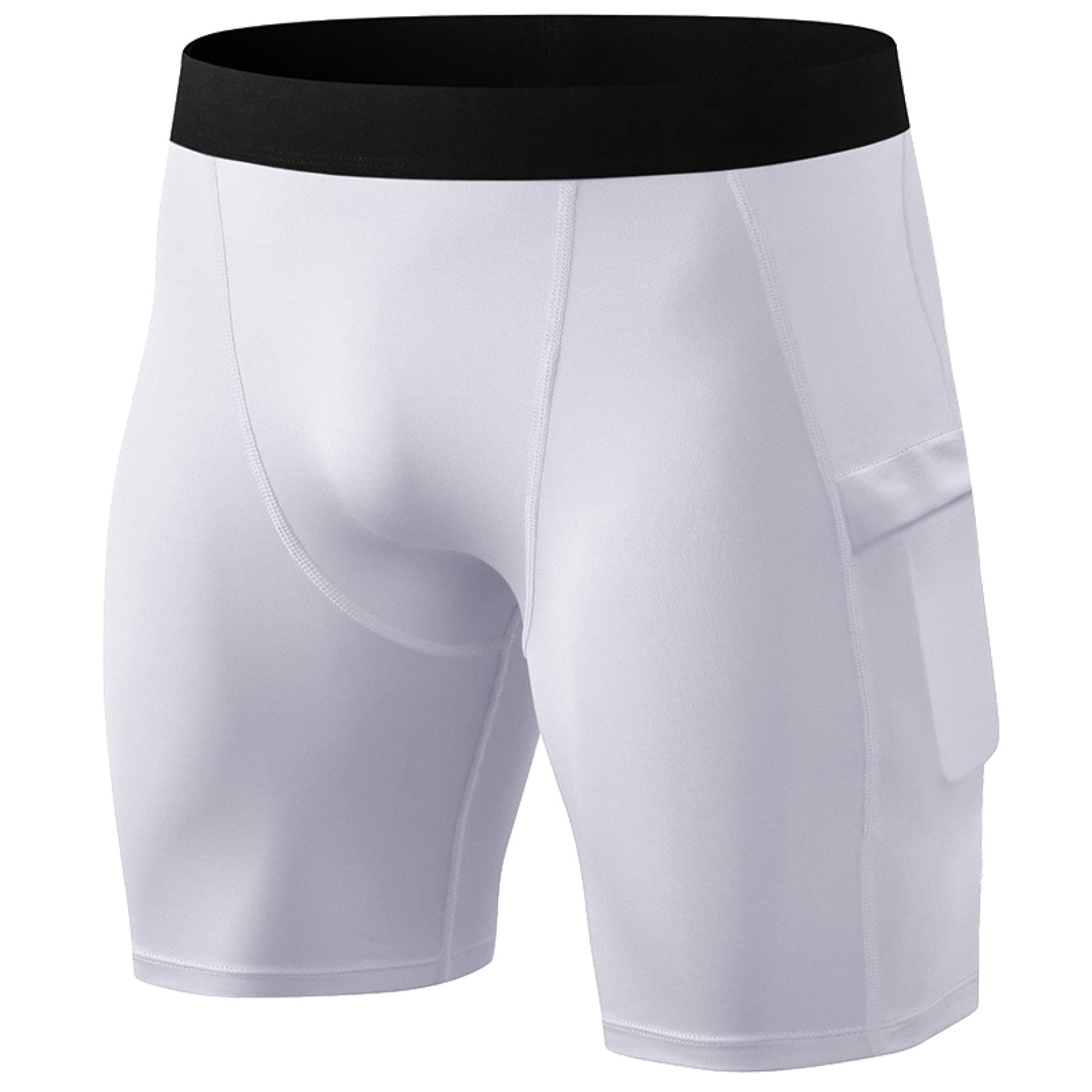 ChyJoey Men's Compression Shorts with Pockets - Workout Gym Running Cycling Yoga Training Shorts for Active Lifestyle & Sports Performance