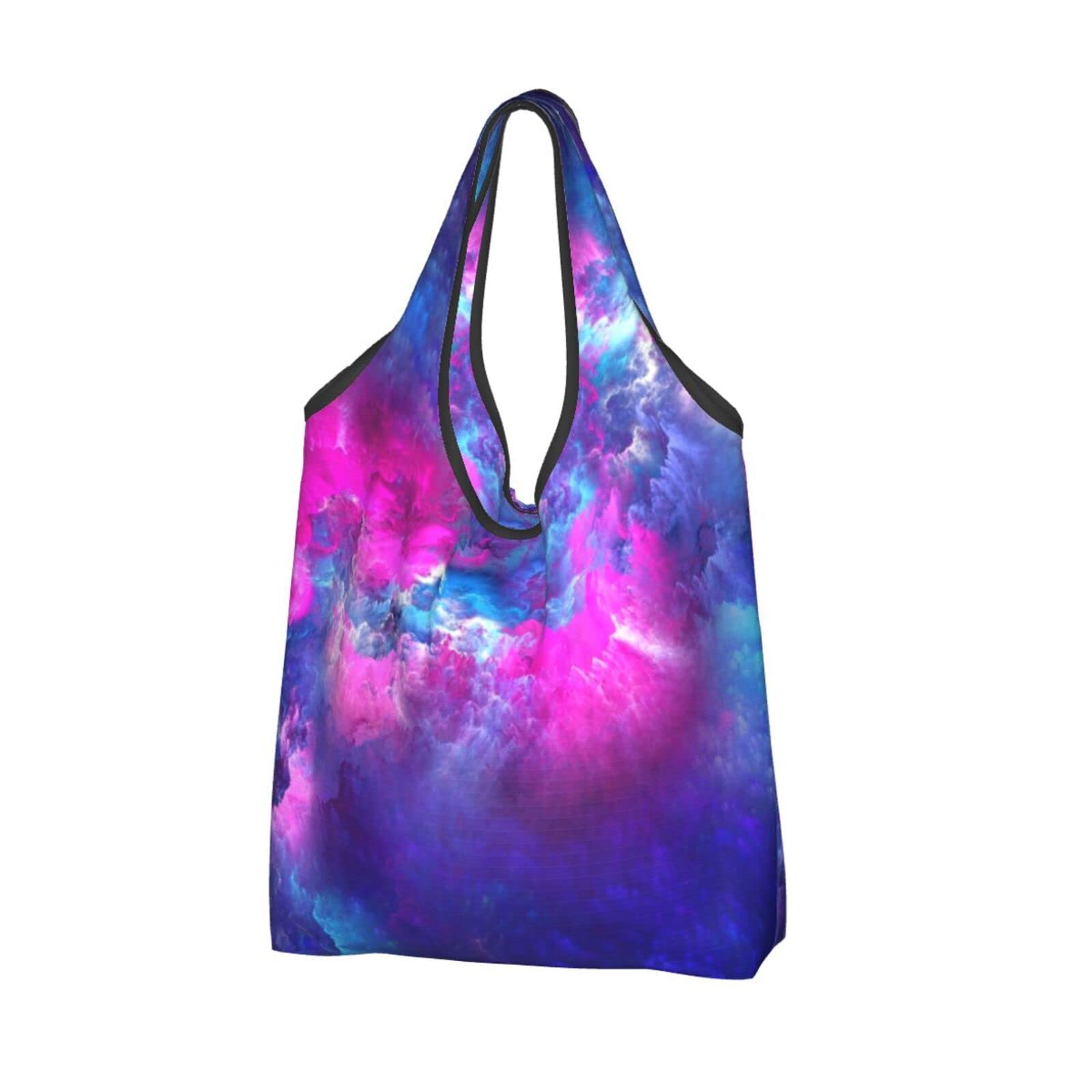 Colorful Paint Swirl Reusable Shopping Bags - Waterproof Foldable Grocery Tote for Women & Men - Perfect for Grocery Shopping, Beach Trips & Daily Errands