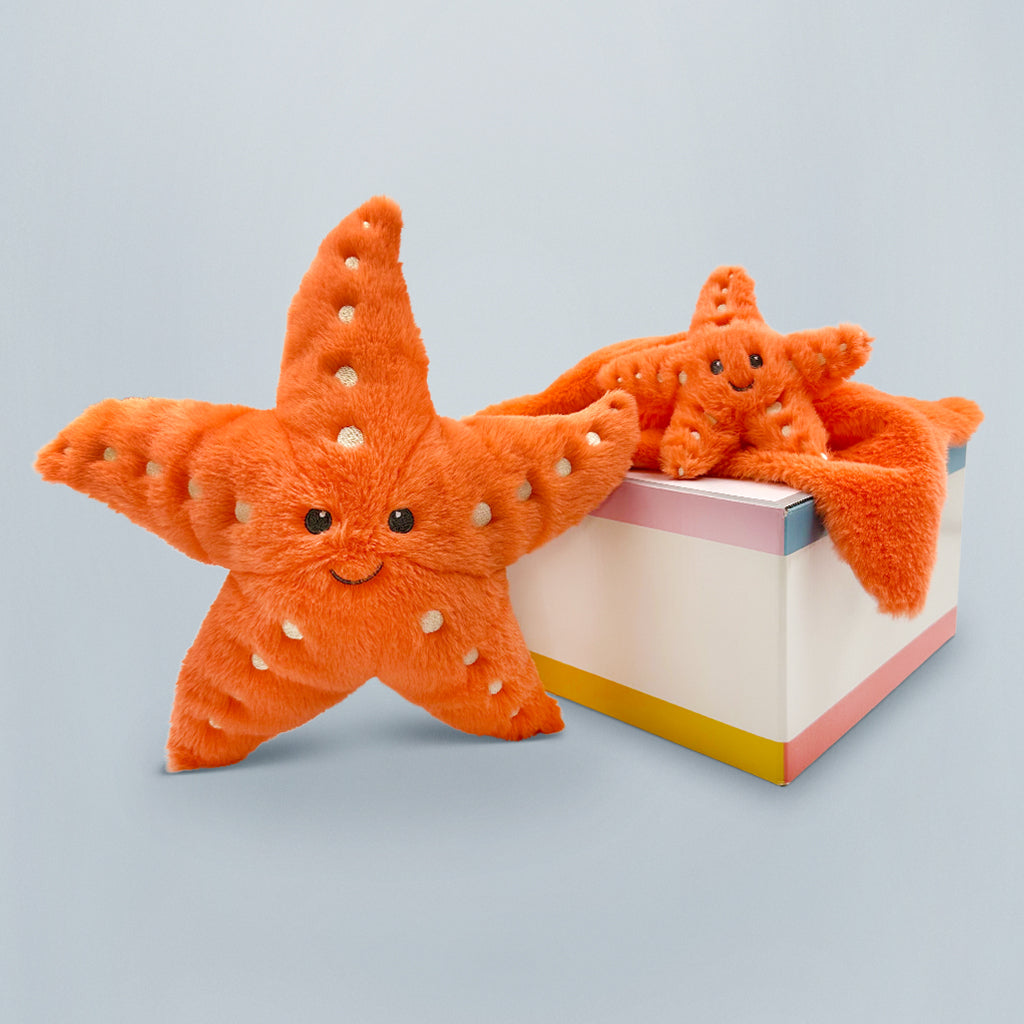 Stella Starfish Plush Toy and Comfort Blanket Gift Set for Babies & Toddlers - Perfect for Nursery, Bedtime, and Travel Comfort