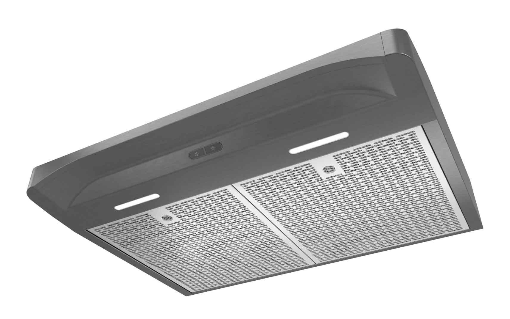Broan 30-Inch Under Cabinet Range Hood - 300 CFM Black Stainless Steel Kitchen Exhaust Fan - BQDD130BLS - Perfect for Modern Kitchens & Cooking Ventilation