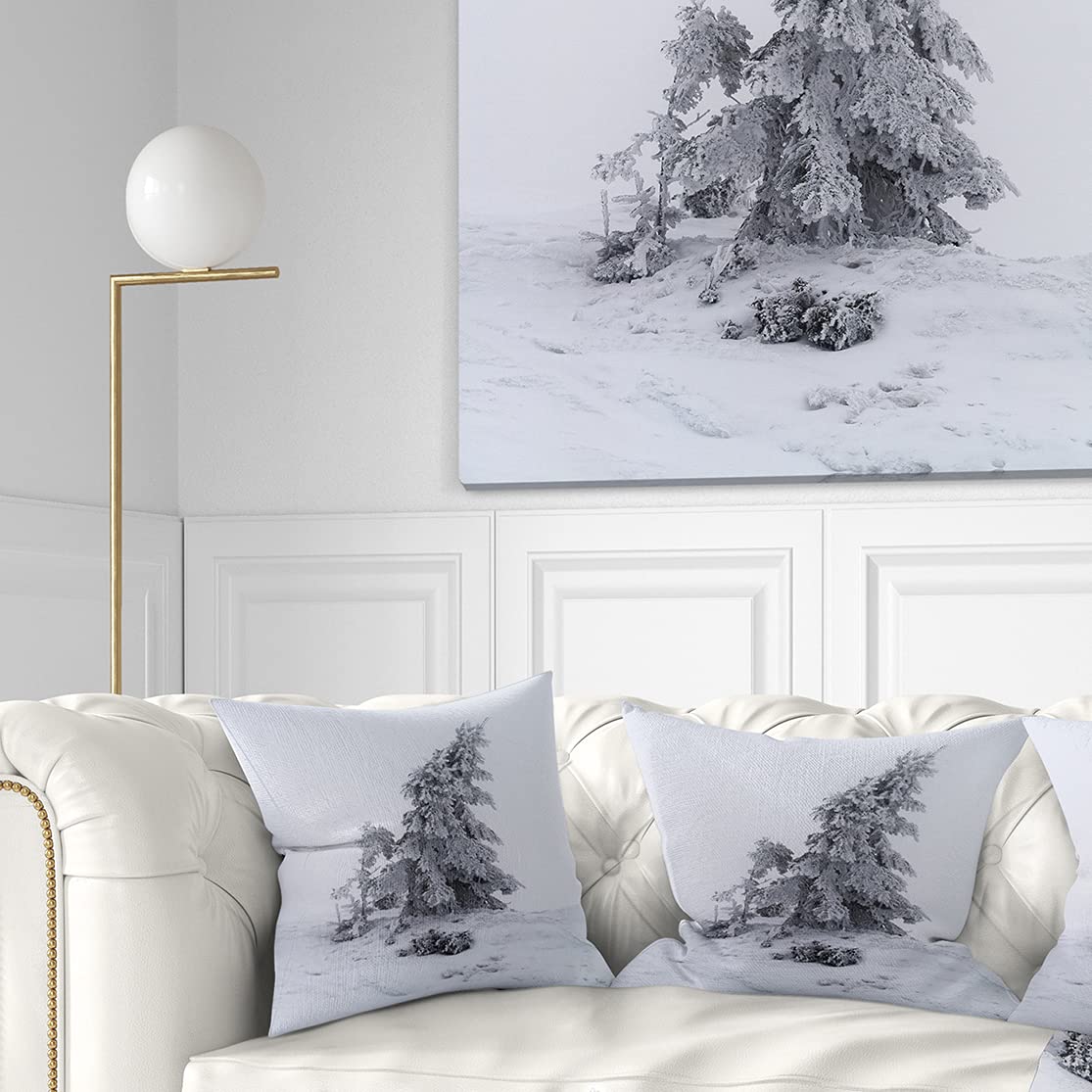 DesignQ CU8993 Soft Pillow Cushion - 18x18 Inches Square Decorative Throw Pillow in Black - Perfect for Sofa, Bed, and Home Decor