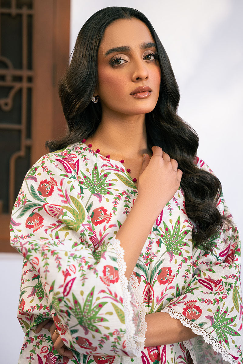 IVORY TALE 2 Piece Printed Khaddar Suit Set - Traditional Pakistani Cotton Outfit for Women | Perfect for Weddings, Parties & Festive Occasions