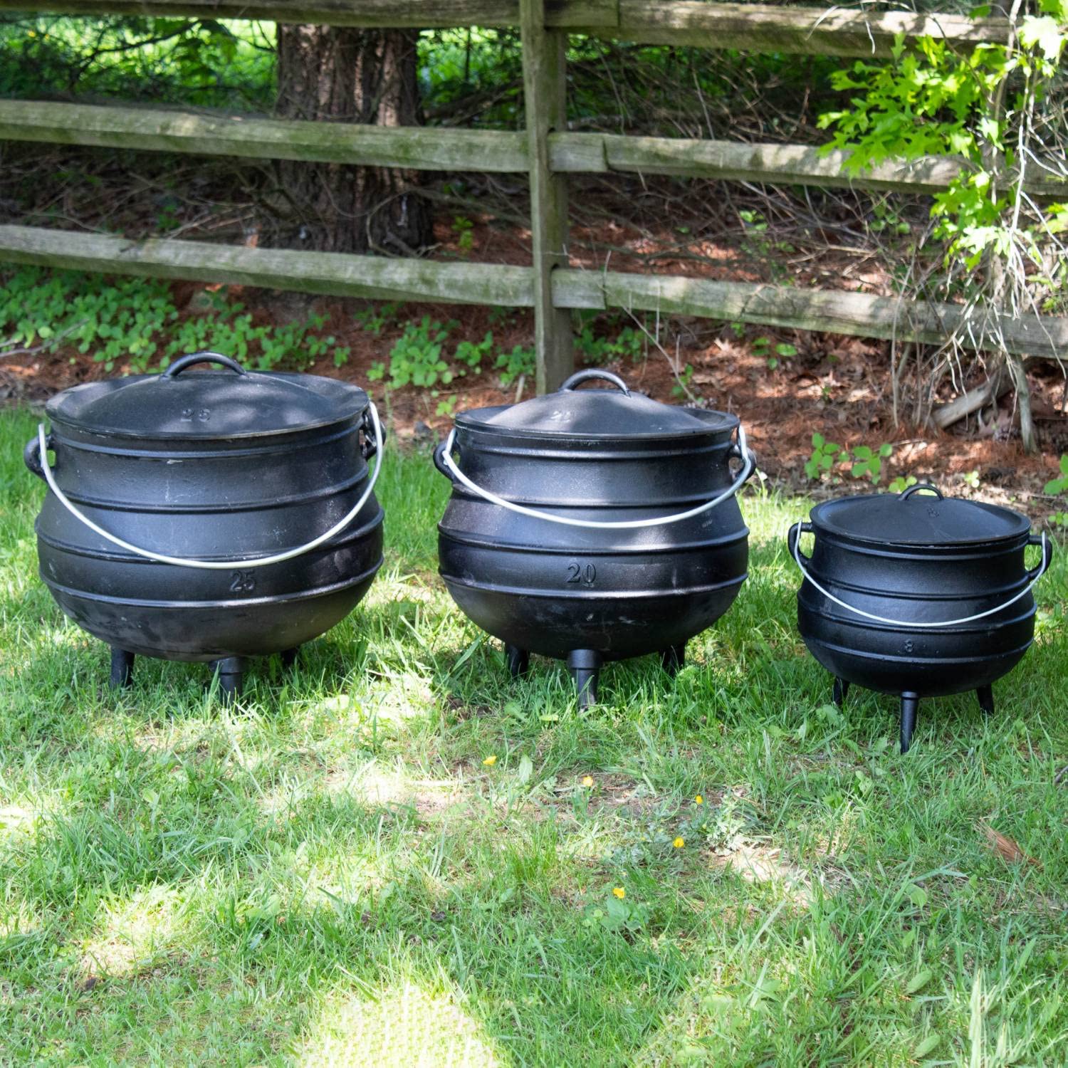 Lehman's 8 Inch Cast Iron Dutch Oven with Lid - 3 Quart Campfire Cooking Pot with 3 Legs for Outdoor, Backpacking & Survival | Perfect for Stews, Soups & Open Fire Cooking