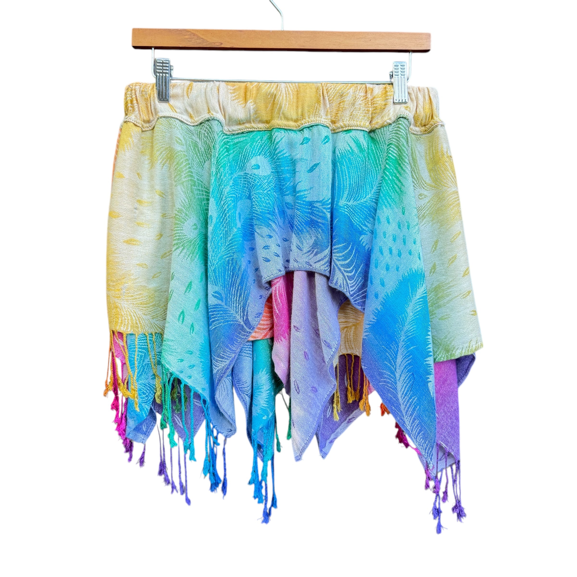 FAIRY PASH SKIRT with Peacock Feathers - Elegant Bohemian Maxi Skirt for Women | Perfect for Festivals, Beach Vacations & Boho Photoshoots