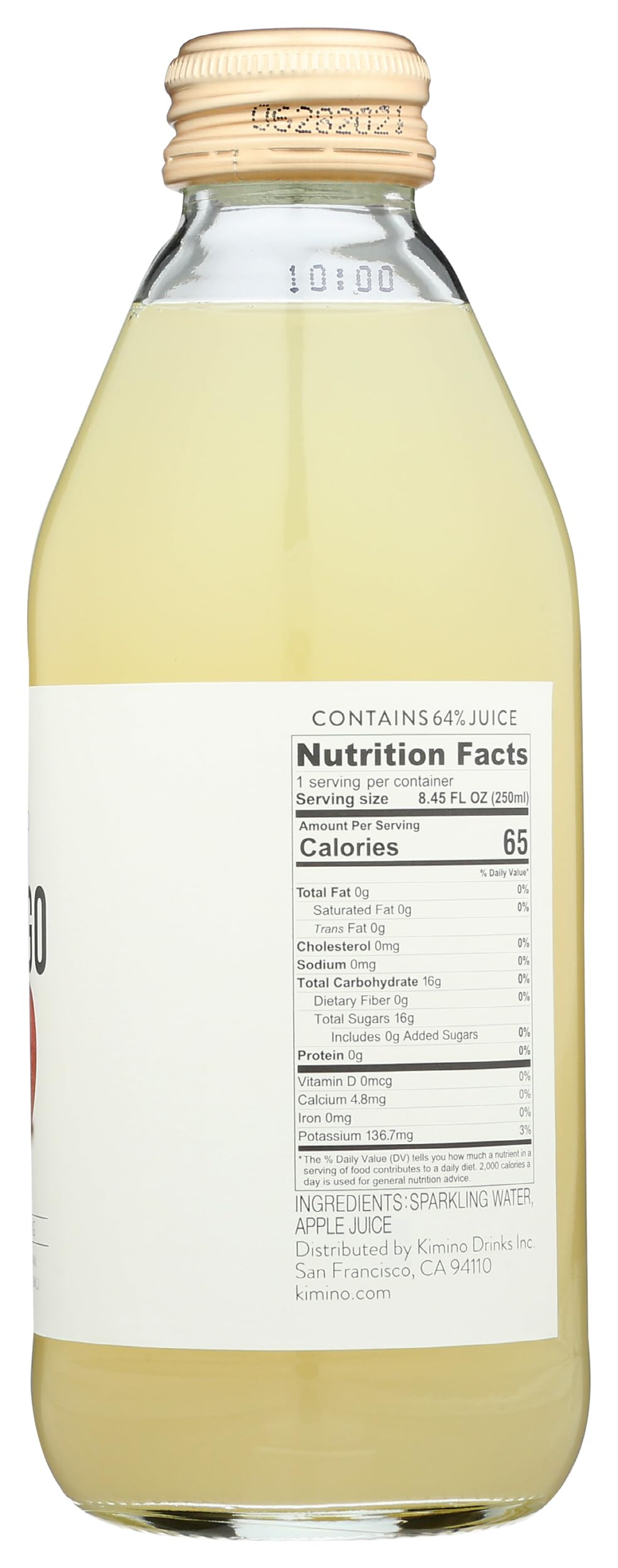 Sparkling Apple Juice by KIMINO DRINKS - 8.45 Fl Oz (250ml) - Refreshing Carbonated Beverage for Parties, Picnics & Healthy Snacking