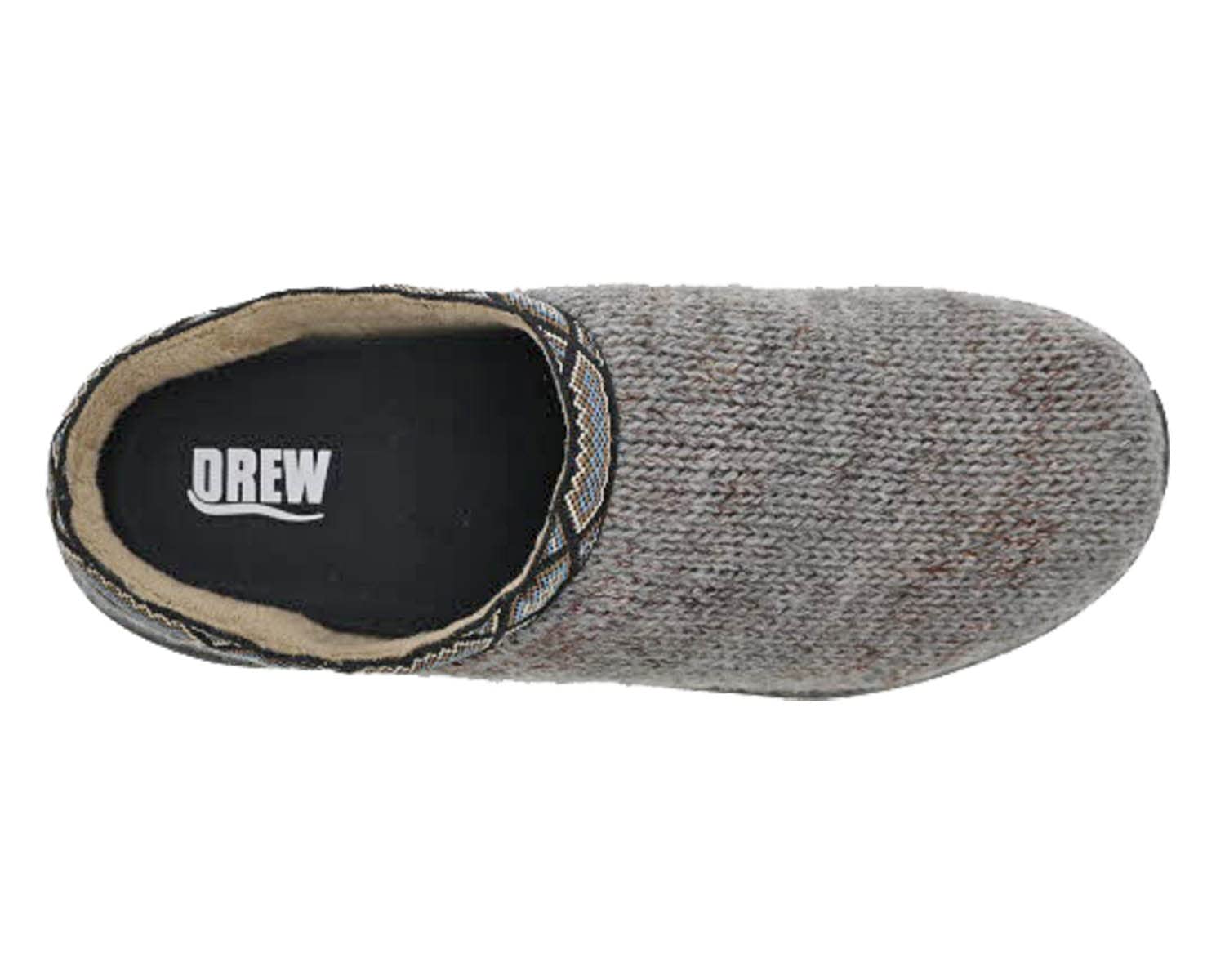 Drew Men's Non-Slip Comfortable Knit Slippers with Arch Support - Cozy House Shoes for Indoor Relaxation, Lounging & Winter Warmth