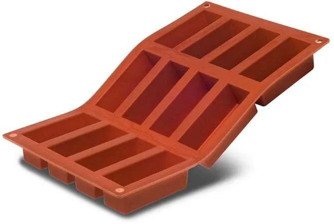 Non-Stick Orange Silicone Mini Cake Pan Set of 12 - Perfect for Baking Cupcakes, Muffins, and Bite-Sized Desserts at Home