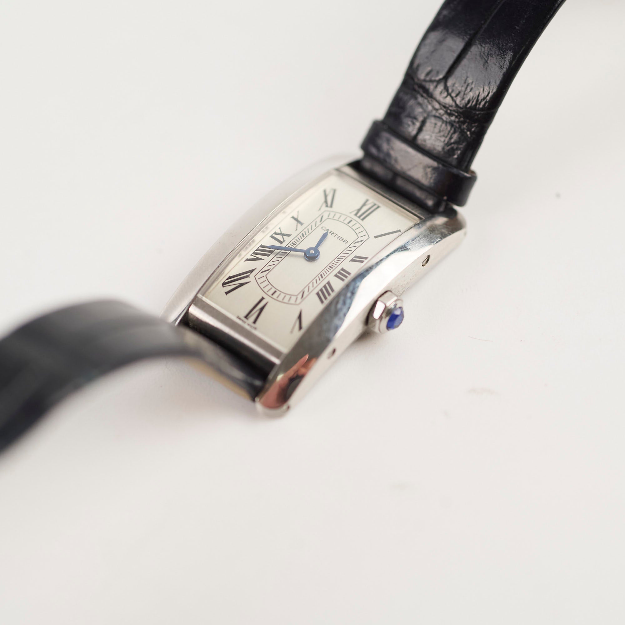 Cartier Americaine Tank Watch for Women - Dark Blue Dial, Small Model 2024 - Luxury Dress Watch for Business & Formal Occasions