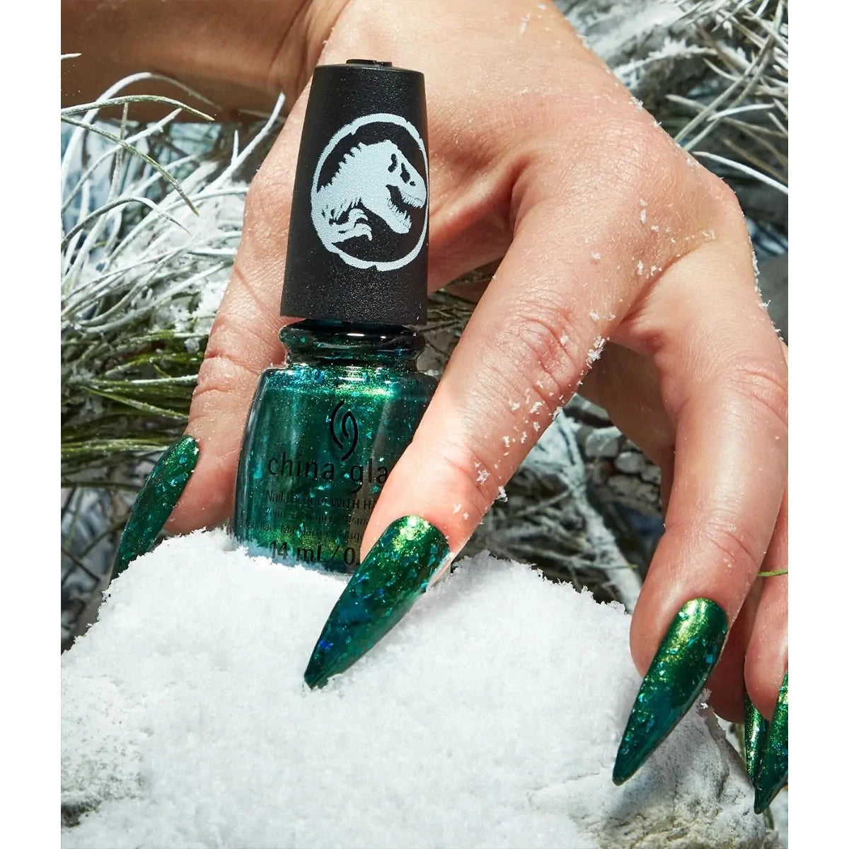 China Glaze Raptor Round Your Finger Nail Polish 0.5 oz #85232 - Long-Lasting Metallic Finish for Professional Salon & Home Manicures