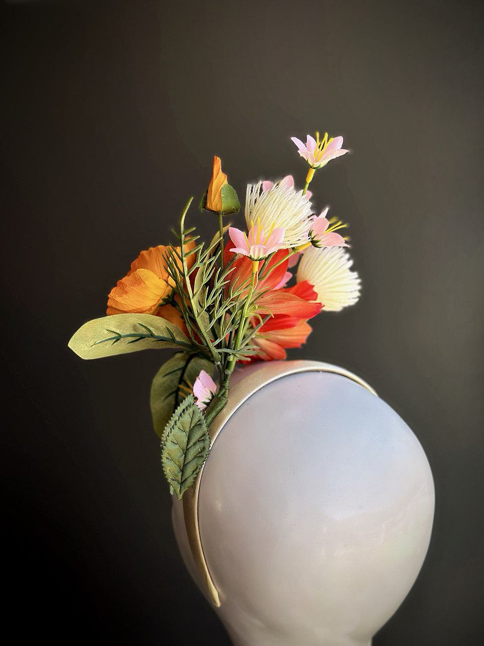 Elegant Orange Fascinator Hat for Women - Perfect for Weddings, Tea Parties & Special Occasions