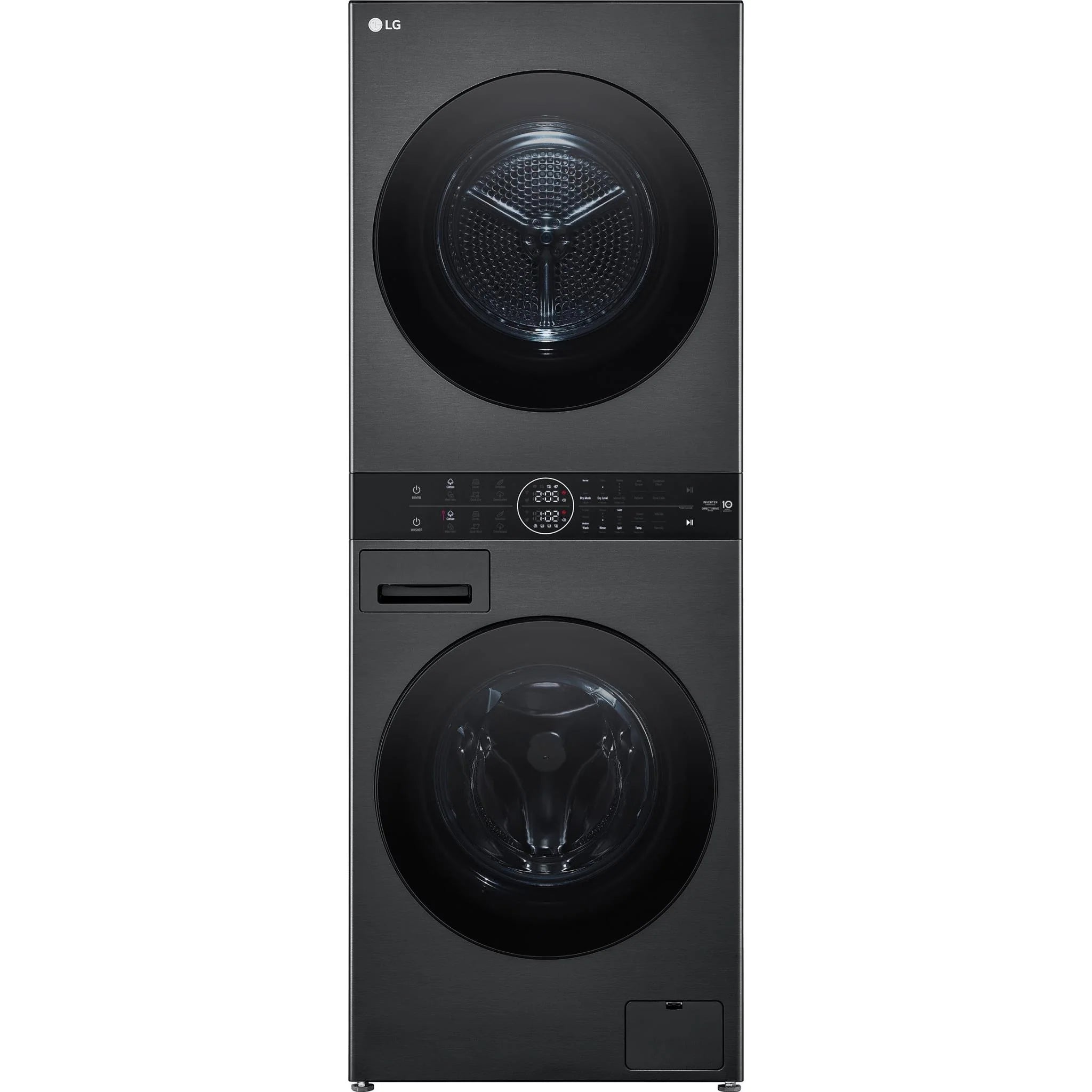 LG 12kg WashTower™ All-in-One Stacked Washer Dryer Combo | Black Steel WWT1209B | Perfect for Apartments & Small Laundry Spaces