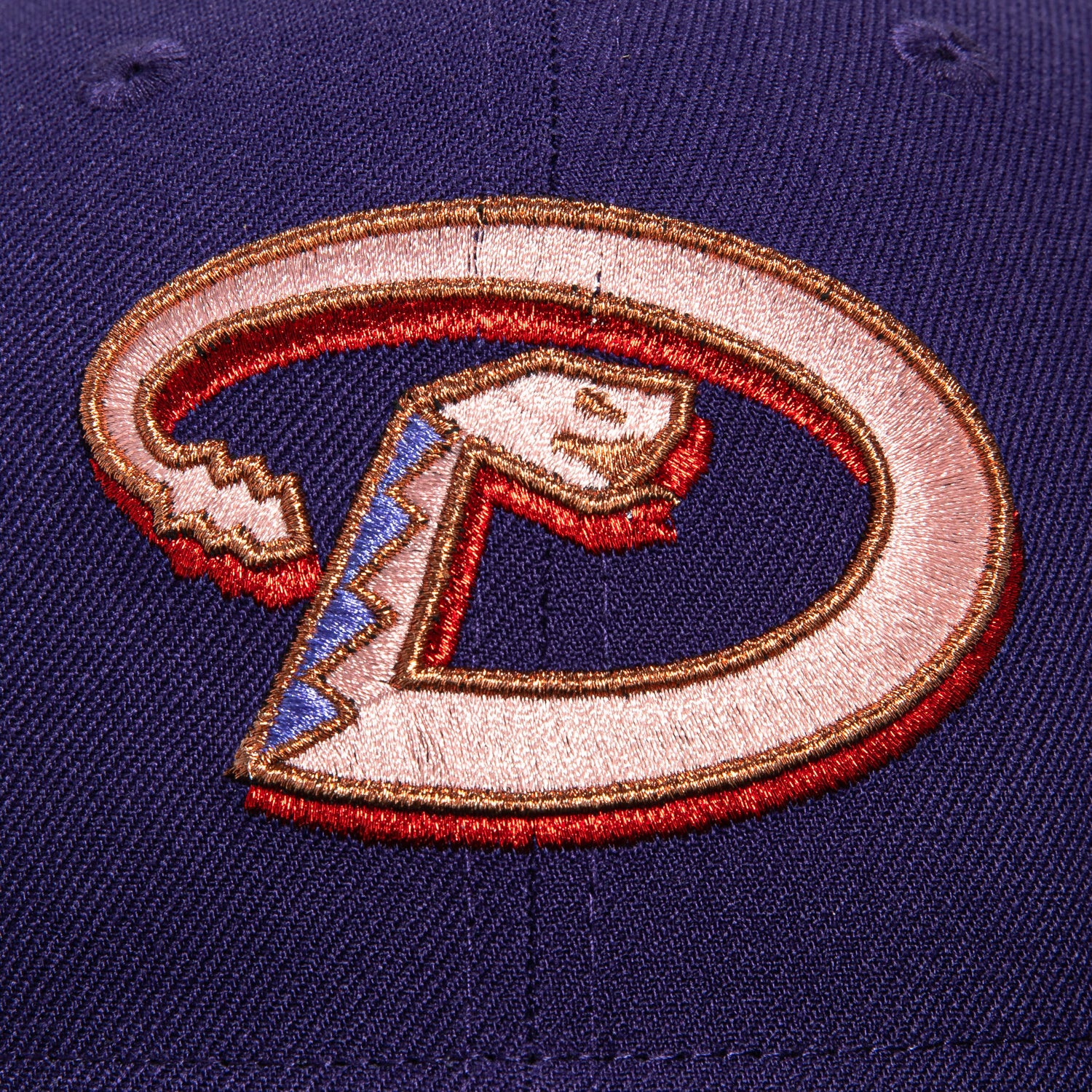 New Era 59Fifty Arizona Diamondbacks 25th Anniversary Patch Snapback Hat - Purple, Black & Red - Perfect for Baseball Games, Fan Collections & Streetwear Fashion