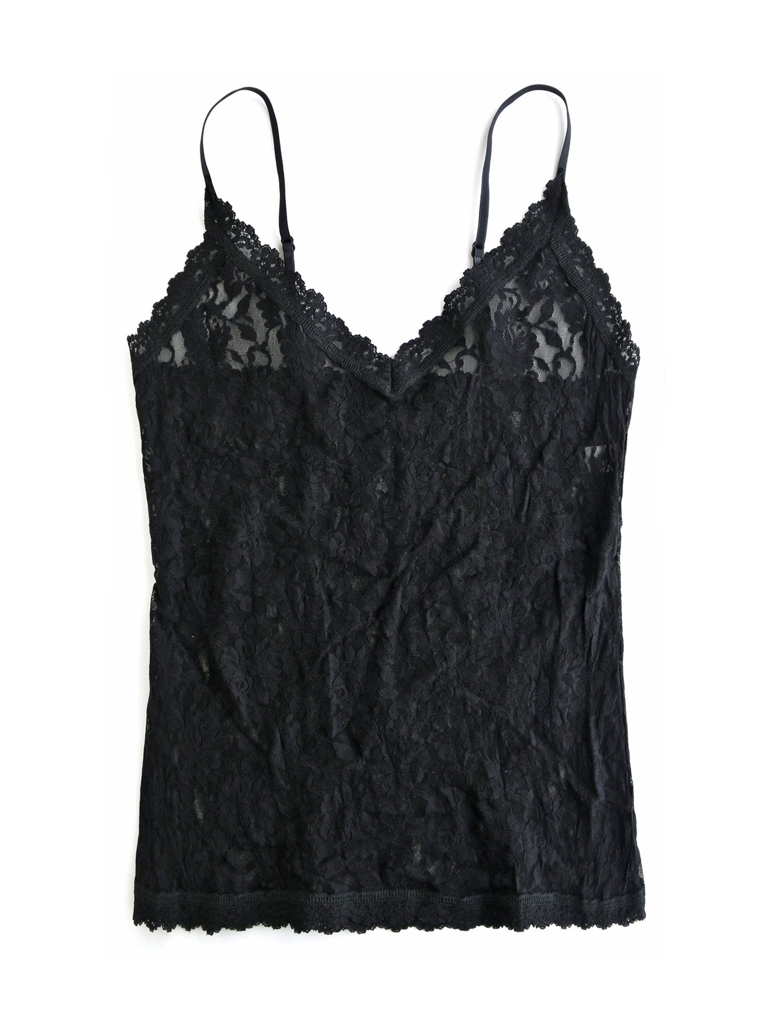 Signature Lace V-Neck Cami Top - Women's Elegant Lingerie & Layering Piece for Date Night, Bridal Shower or Everyday Wear