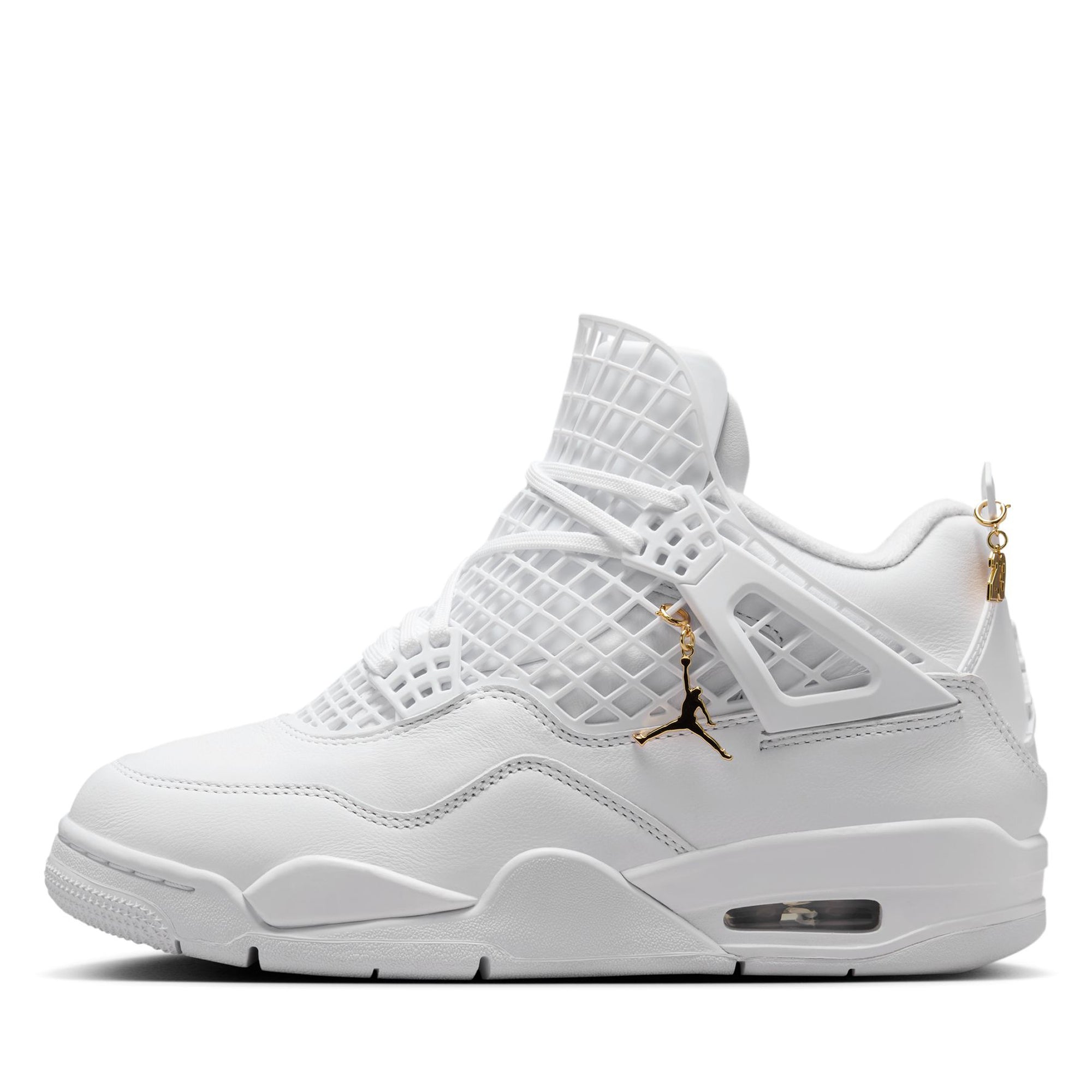 Women's Air Jordan 4 Retro Sneakers - White/Phantom Colorway - Comfortable Basketball Shoes for Women - Perfect for Sports, Gym Workouts & Streetwear Fashion