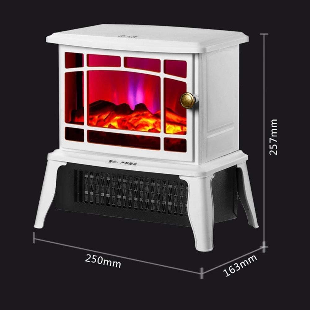 1500W Electric Stove Heater with 3D Flame Effect - Fast Heating Indoor Fireplace Heater for Living Room, Bedroom & Office - Black Energy Efficient Space Warmer