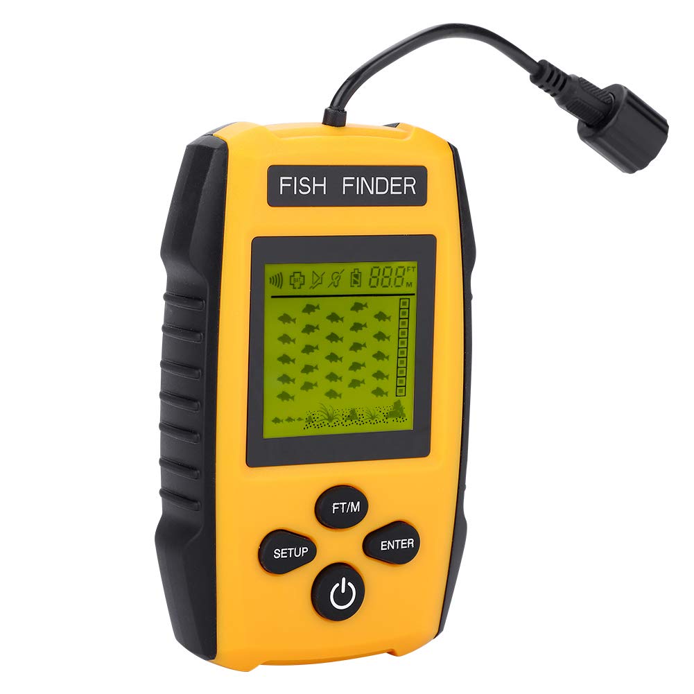 Shanrya LCD Fish Finder with Structure Sonar Beams - High Performance Underwater Fishing Device for Rivers & Lakes | Perfect for Ice Fishing, Kayak Angling & Shore Fishing