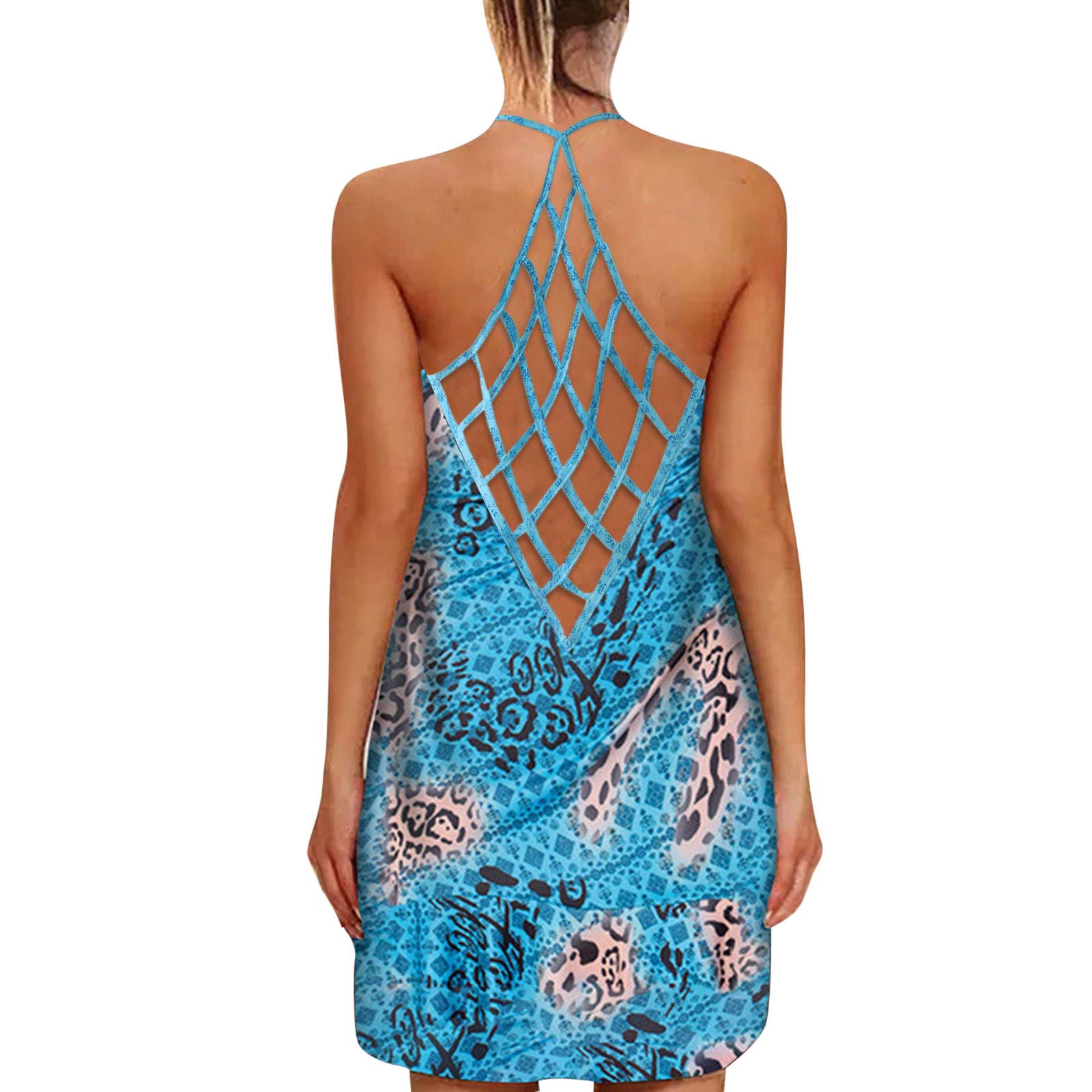 Women's Cotton Summer Casual Dress - Boho Spaghetti Strap Midi Sundress with Pockets for Beach, Cocktail & Everyday Wear | Perfect for Vacations, Date Nights & Outdoor Events