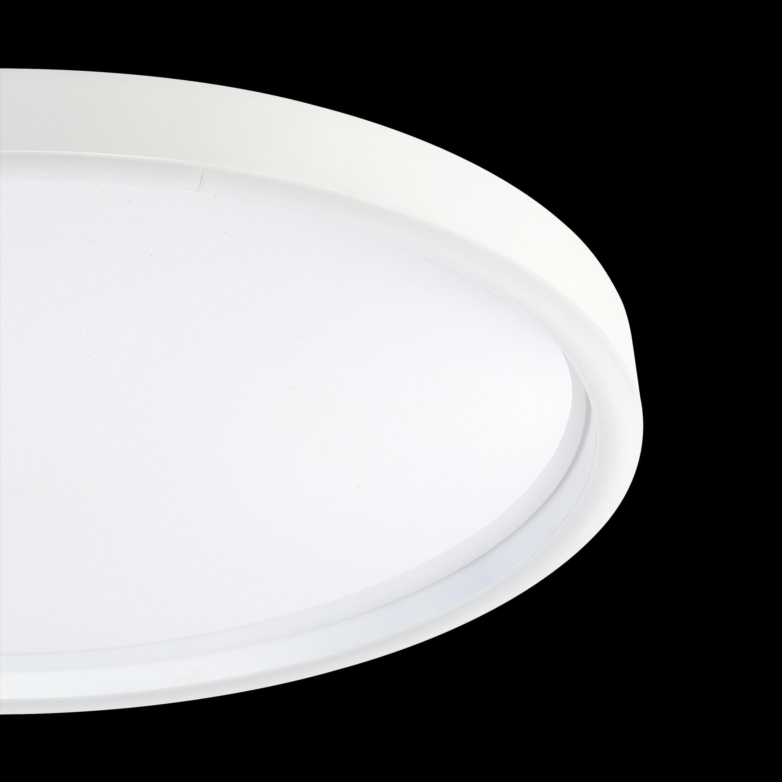 Eglo Connect Montemorelos Z Smart LED Ceiling Light 22.4 Inch White Flush Mount - Perfect for Bedroom, Living Room & Kitchen Lighting