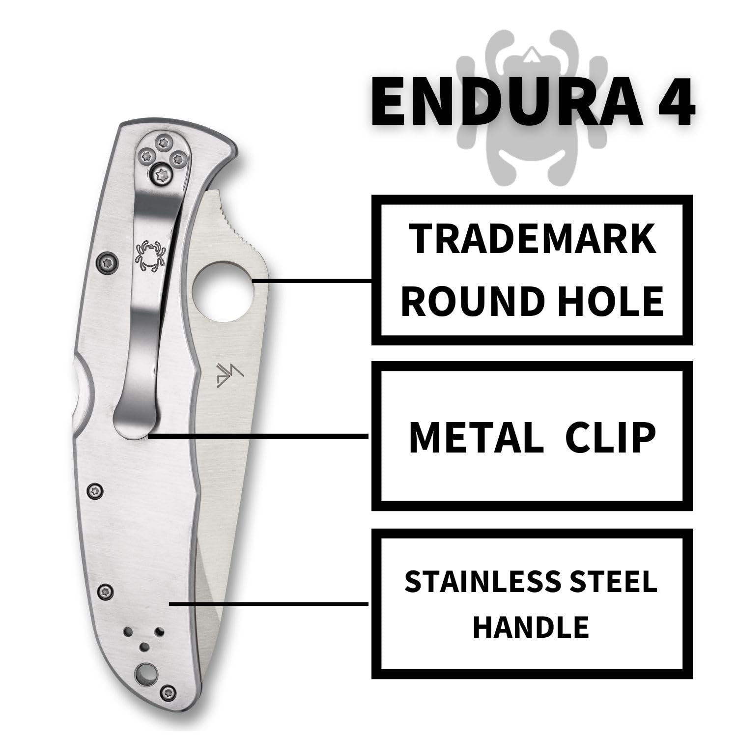 Spyderco Endura 4 Folding Knife - 3.82