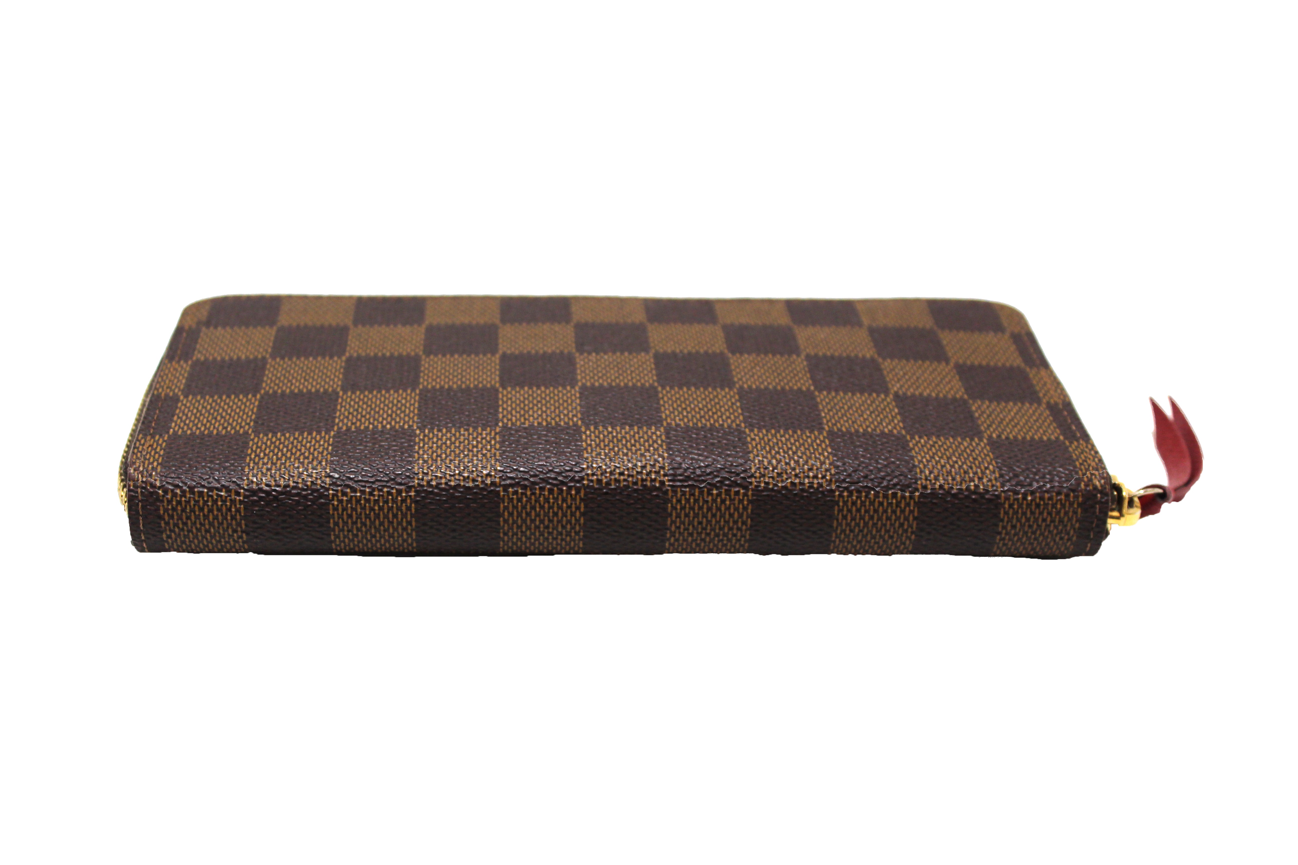 Authentic Louis Vuitton Damier Ebene Canvas Clemence Zippy Wallet for Women - Luxury Designer Compact Zip Around Wallet - Perfect for Everyday Use, Travel & Gift Giving