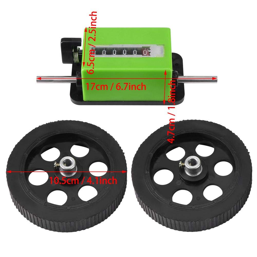 **Mechanical Meter Counter Wheel - 1Pc Green Length Measuring Tool for DIY, Construction & Fabric Projects | Accurate Distance Measurement for Sewing, Landscaping & Crafting**