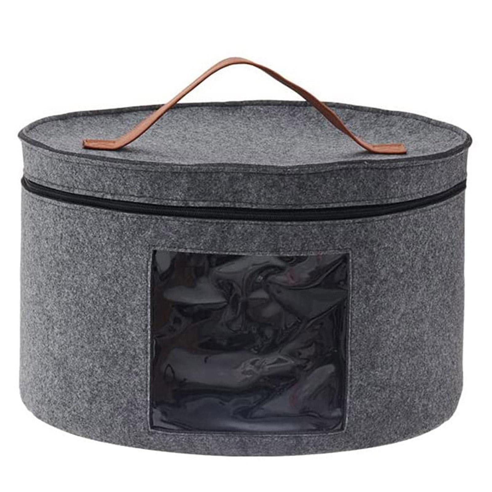 Foldable ZEKKLE Hat Storage Box with Dustproof Lid - Travel & Home Use