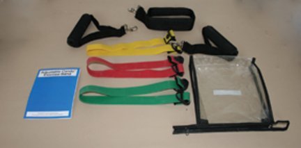 Cando Adjustable Exercise Band Kit - 5 Resistance Bands Set for Strength Training, Yoga, Pilates & Physical Therapy - Home & Gym Workout Equipment