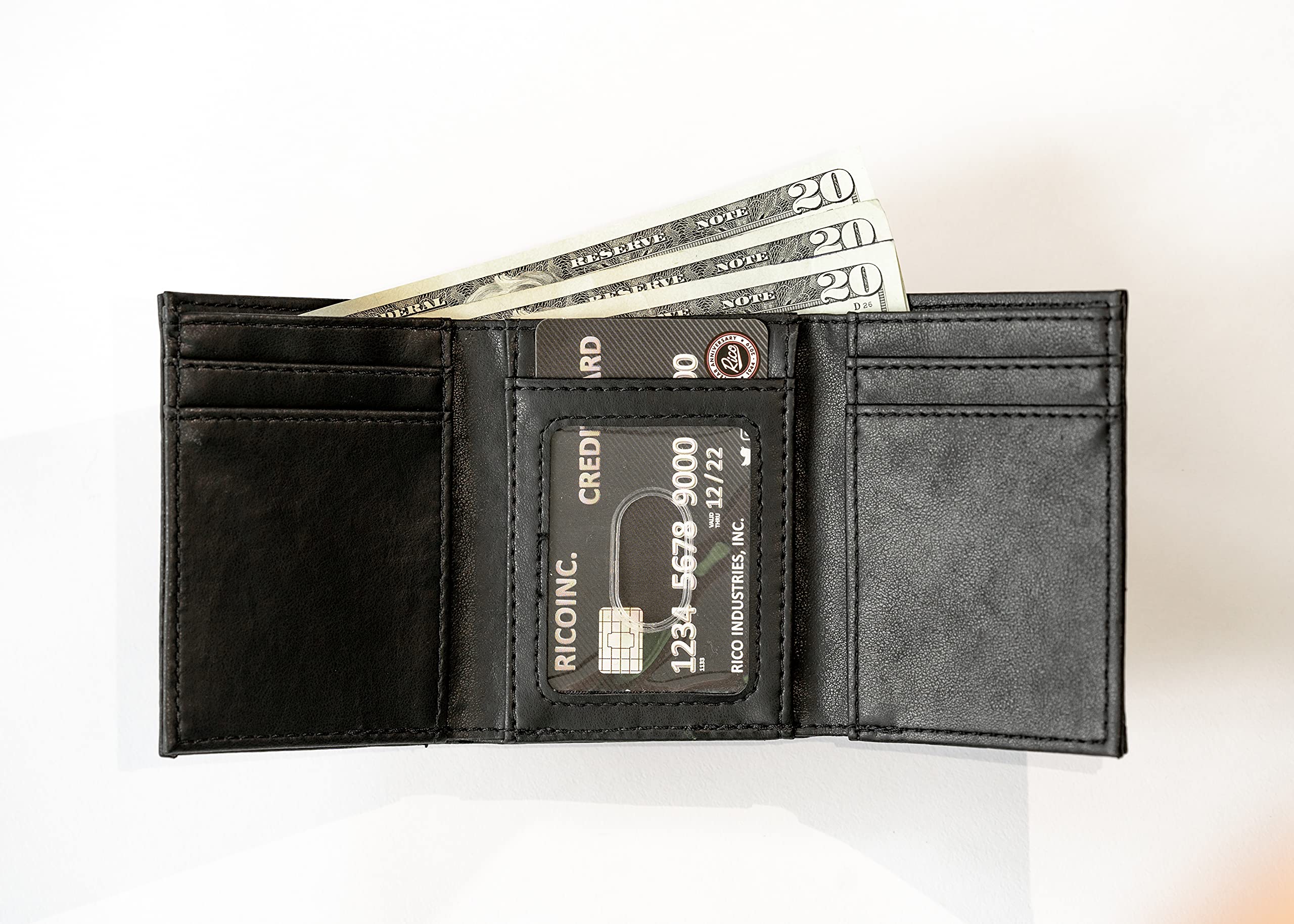 NFL Seattle Seahawks Black Laser Engraved Trifold Wallet - Premium Leather Football Fan Gift for Men - Perfect for Game Day, Travel & Everyday Use