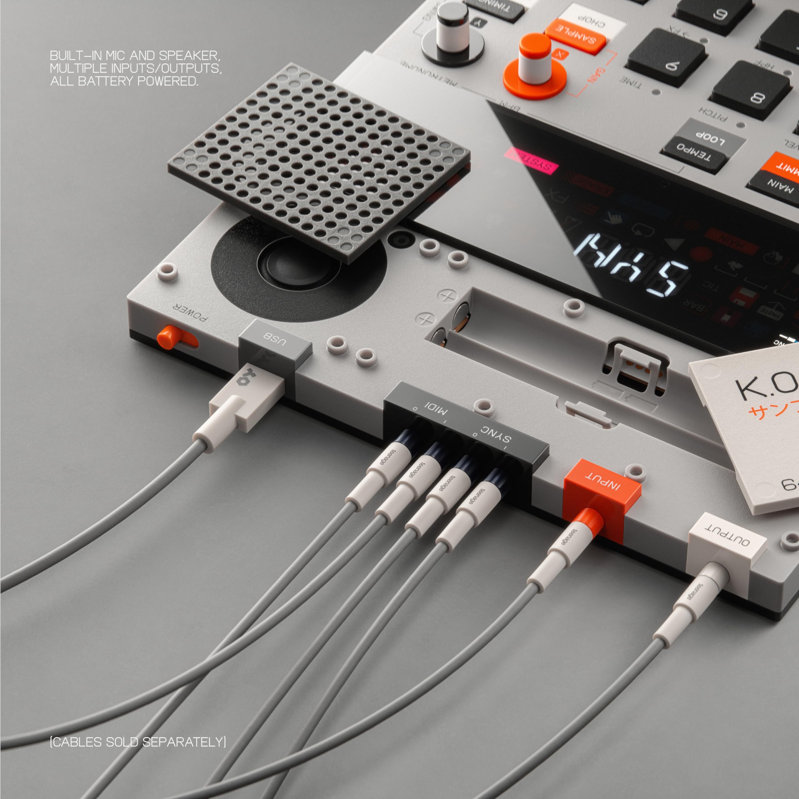 Teenage Engineering EP-133 K.O. II Sampler & Drum Machine with Built-in Mic, Effects & Sequencer - Perfect for Music Production, Live Performances & Beat Making