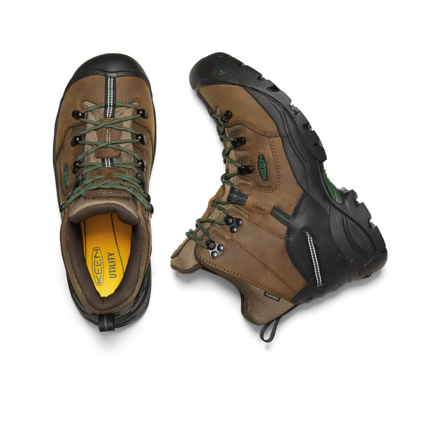 Men's Pittsburgh Energy 6 Waterproof Soft Toe Work Boots - Cascade Brown/Greener Pastures - Durable Safety Shoes for Construction, Hiking & Outdoor Work