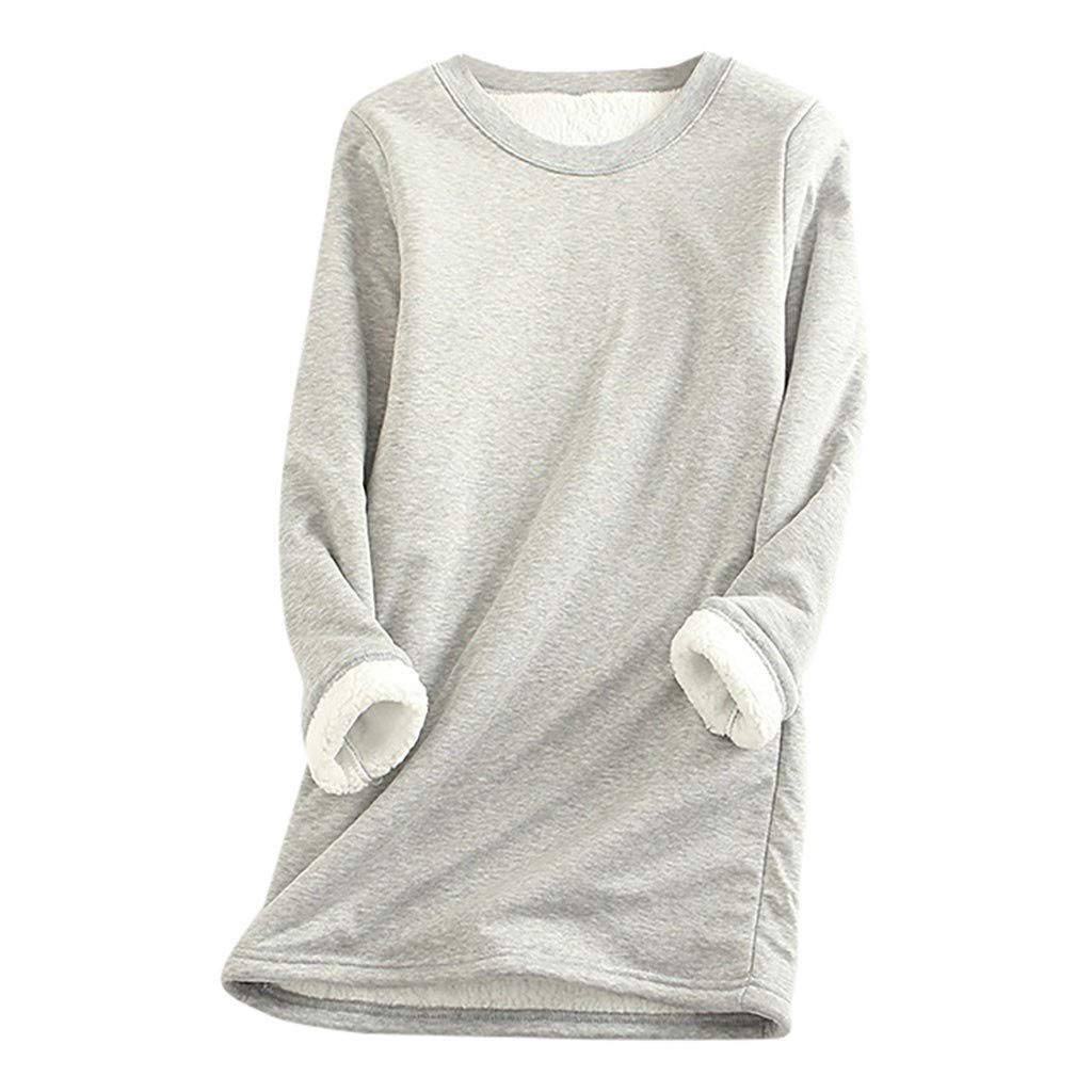 Women's Sherpa Fleece Pullover - Winter Thermal Sweater for Casual Wear