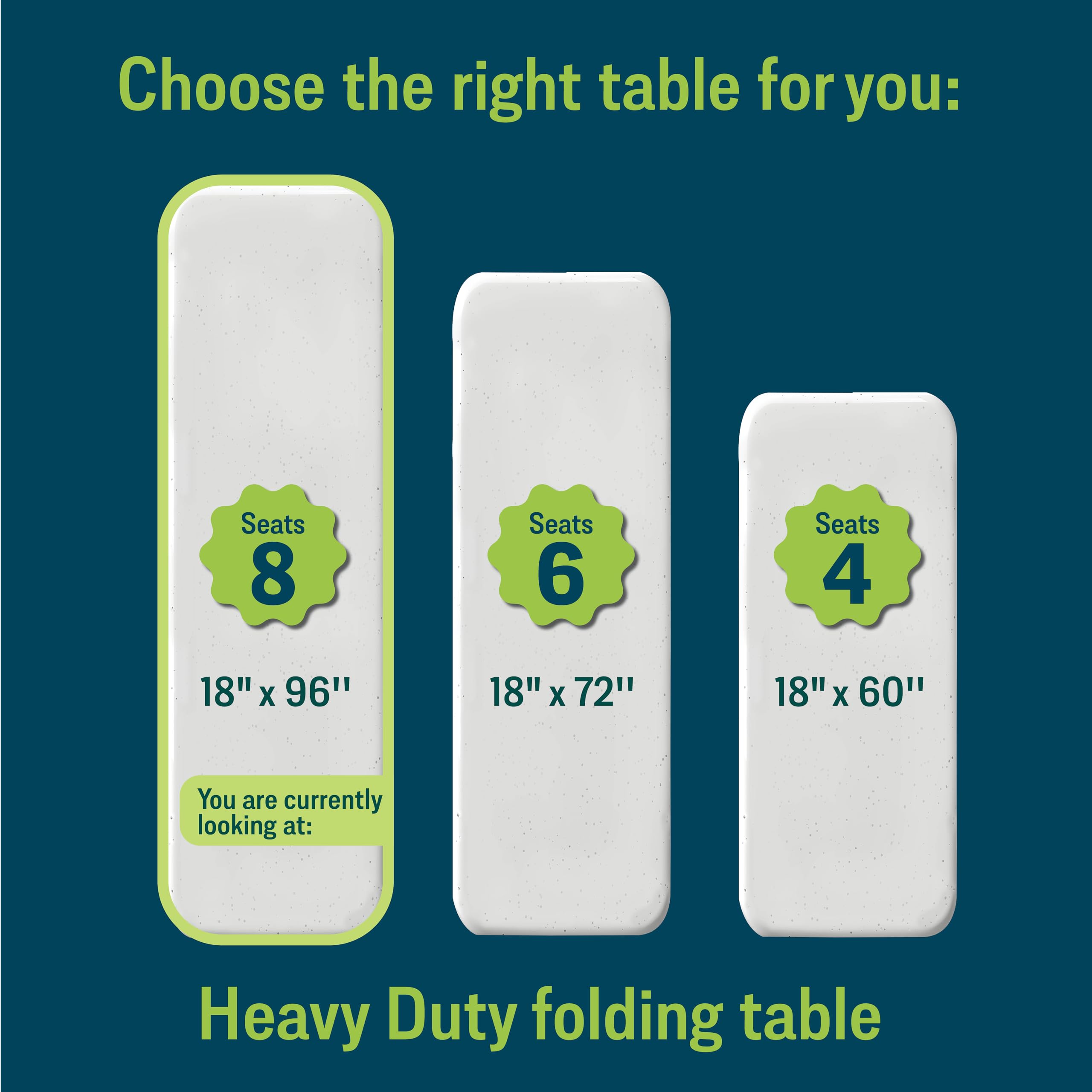 National Public Seating 18x96 Inch Heavy Duty Folding Table - Portable Conference Table for Office, Training Rooms & Events - Lightweight Durable Indoor/Outdoor Use in Speckled Gray - Perfect for Seminars, Trade Shows & Banquets