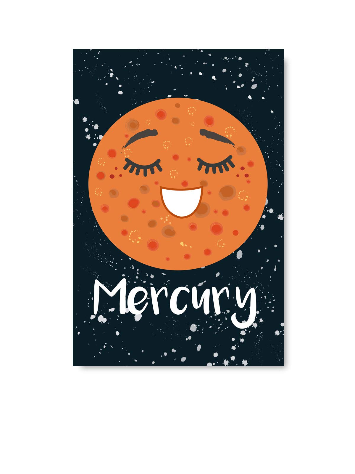 Funny Ugly Christmas Sweater Planets Poster - Mercury Wall Art for Nursery, Baby Room & Home Decor - 32x40 Inch Space Themed Print - Perfect for Holiday Gifts & Kids Bedroom Decoration